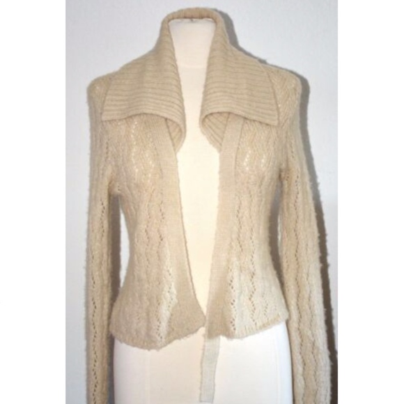 Free People Sweaters - Free People beige wool blend open front cardigan